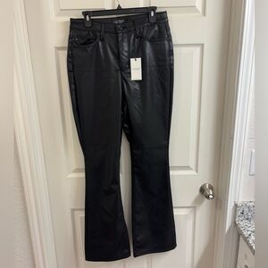 NWT Judy Blue Black Faux Leather Bootcut Pants Size 9/29
